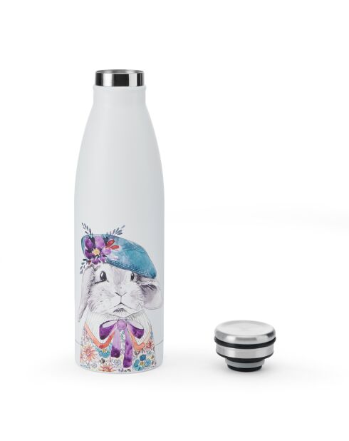 Bottiglia d'acqua Tipperleyhill Rabbit White a doppia parete - 500 ml