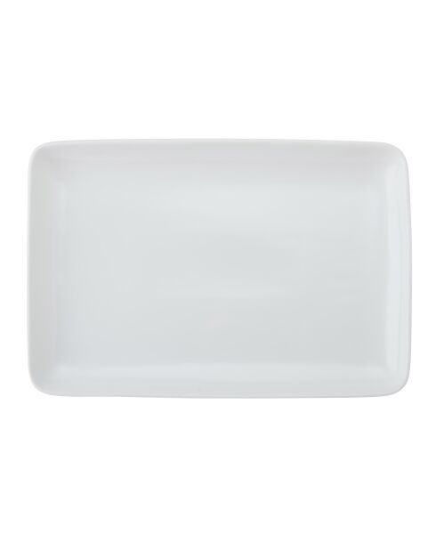Plat de service rectangulaire blanc grand format - 33 x 22 cm
