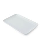 Plat de service rectangulaire blanc grand format - 33 x 22 cm