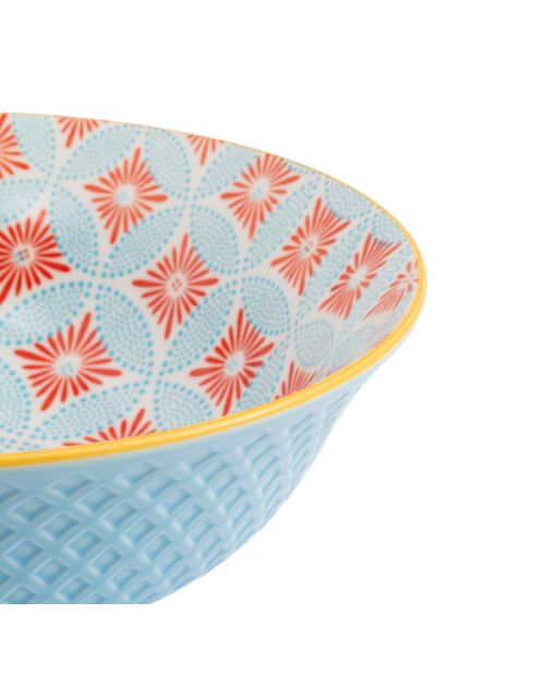 Bol à ramen en grès mosaïque bleu - 1 L
