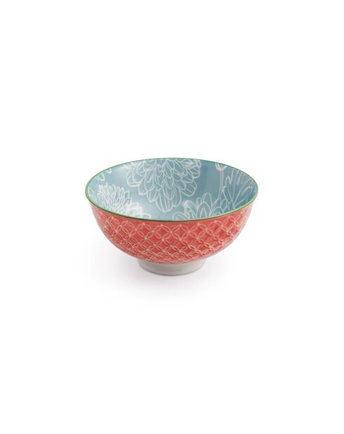 Bol à apéritif en grès gris à motif floral - 12 cm