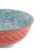 Bol à apéritif en grès gris à motif floral - 12 cm