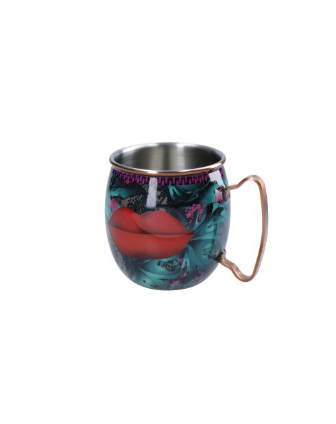 Tazza Moscow Mule con disegno a labbra x Sarah Arnett multicolore - 450 ml