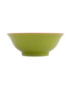 Bol à ramen en grès géométrique vert et bleu - 1 L