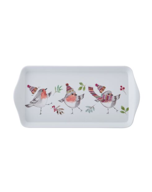 Plateau à sandwich rectangulaire TipperleyHill en mélamine, blanc - 30.5 cm
