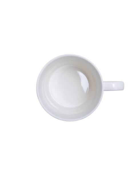 Tipperleyhill fijne porseleinen mok met decoratief puppyontwerp, wit - 380 ml
