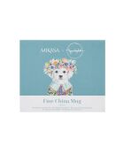 Tipperleyhill fijne porseleinen mok met decoratief puppyontwerp, wit - 380 ml