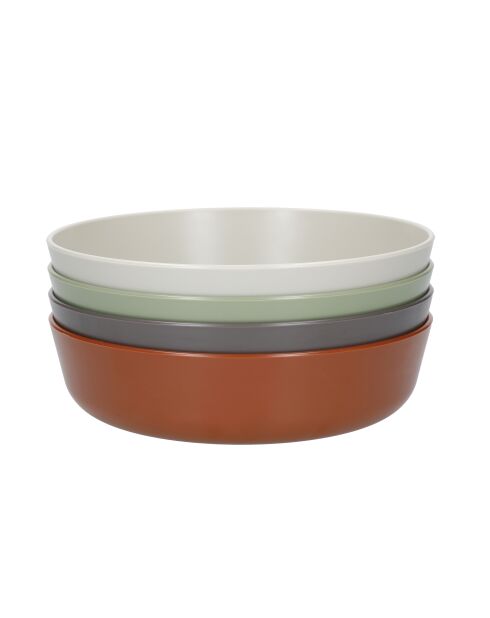 Lot de 4 bols Summer en plastique recyclé multicolore - 18.2 cm