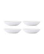 Set mit 4 runden, kreideweißen Aperitif-Schalen — 9 cm
