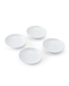 Set mit 4 runden, kreideweißen Aperitif-Schalen — 9 cm