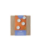 Set mit 4 runden, kreideweißen Aperitif-Schalen — 9 cm