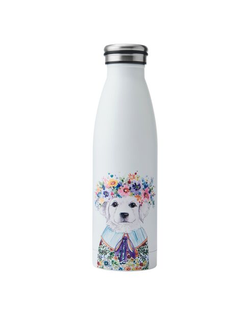 Borraccia isolante bianca Tipperleyhill a doppia parete, 500 ml