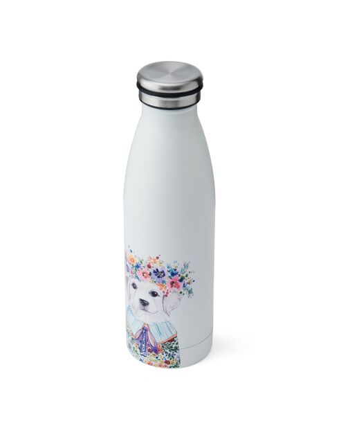 Borraccia isolante bianca Tipperleyhill a doppia parete, 500 ml