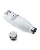 Borraccia isolante bianca Tipperleyhill a doppia parete, 500 ml