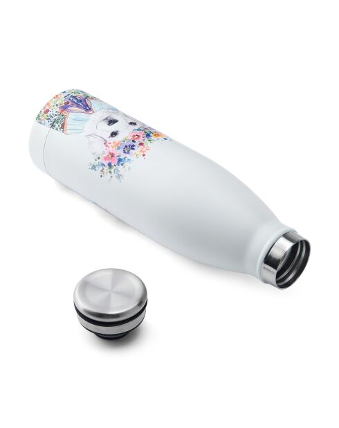 Borraccia isolante bianca Tipperleyhill a doppia parete, 500 ml