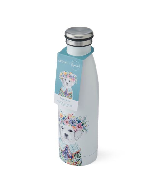 Borraccia isolante bianca Tipperleyhill a doppia parete, 500 ml