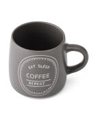 Mug en grès 'Eat Sleep Coffee Repeat' brun - 400 ml