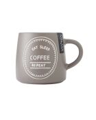 Mug en grès 'Eat Sleep Coffee Repeat' brun - 400 ml