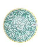 Bol en grès géométrique jaune et bleu - 21 cm