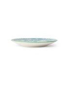 Assiette à dessert en grès gris à motif floral - 18 cm