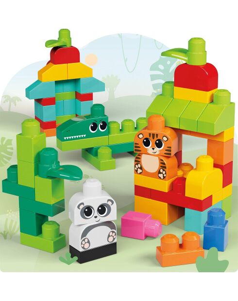 Ensemble de blocs 250 éléments et 1 sac réutilisable, Mega BLOKS Pie Pads multicolore