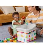 Set di 250 blocchi di elementi e 1 borsa riutilizzabile, Mega BLOKS Pie Pads multicolore