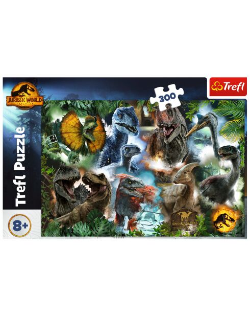 Puzle Jurassic World de 300 piezas: dinosaurios favoritos, 8 años o más, 60 x 40 cm