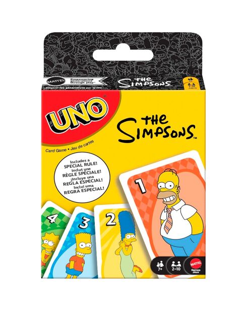 Jeu de cartes pour enfants Uno The Simpsons multicolore