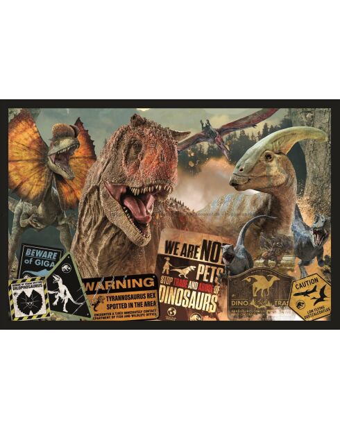 Puzzles 2x200 pièces Jurassic - Monde préhistorique -7 ans et +