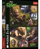Puzzles 2x200 pièces Avengers - Je s'appelle Groot - 7 ans +