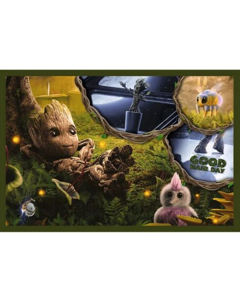 Puzzles 2x200 pièces Avengers - Je s'appelle Groot - 7 ans +