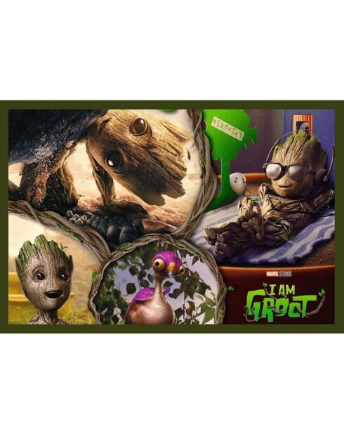 Puzzles 2x200 pièces Avengers - Je s'appelle Groot - 7 ans +