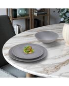 18-teiliges Yumi Grey Steinzeug-Set