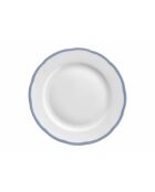 Set de vajilla Scala de porcelana blanca/azul, 18 piezas
