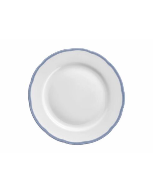 Set de vajilla Scala de porcelana blanca/azul, 18 piezas