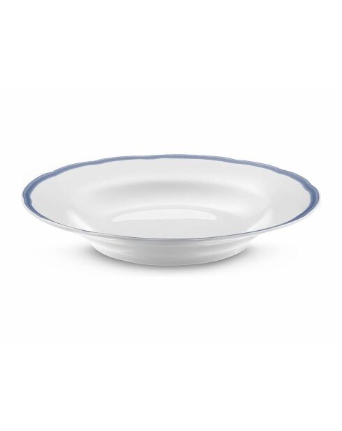 Set de vajilla Scala de porcelana blanca/azul, 18 piezas