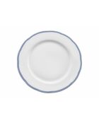 Set de vajilla Scala de porcelana blanca/azul, 18 piezas