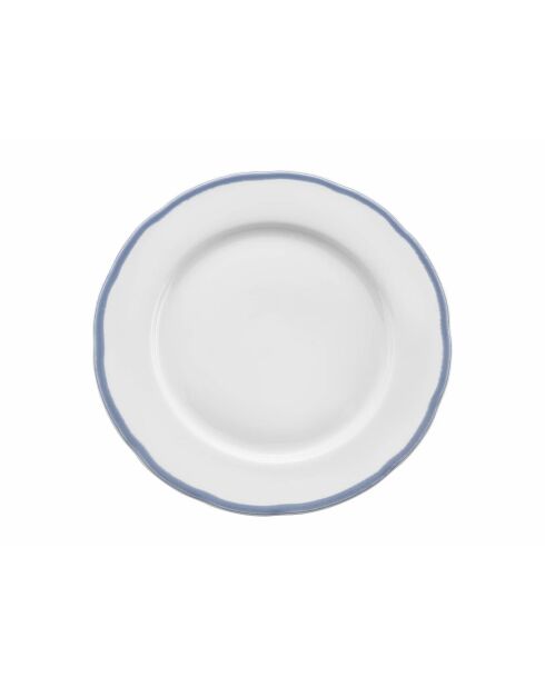 Set de vajilla Scala de porcelana blanca/azul, 18 piezas