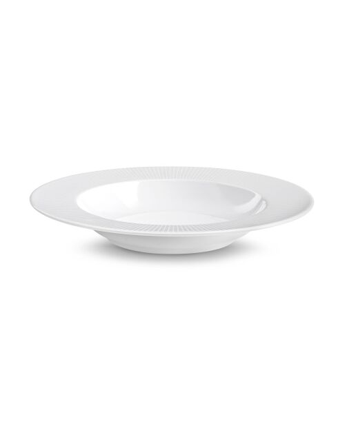 Service de table en porcelaine Linus blanc - 18 pièces