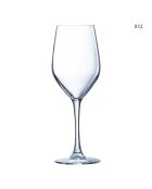 Lot de 12 verres à pied Sens argentée - 45cl
