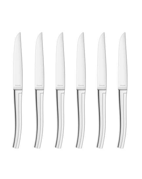 6 couteaux à steak Aladin acier - 25 x5 x3 cm