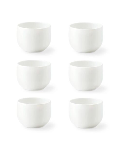 6 tasses expresso Côme blanches - 9cl