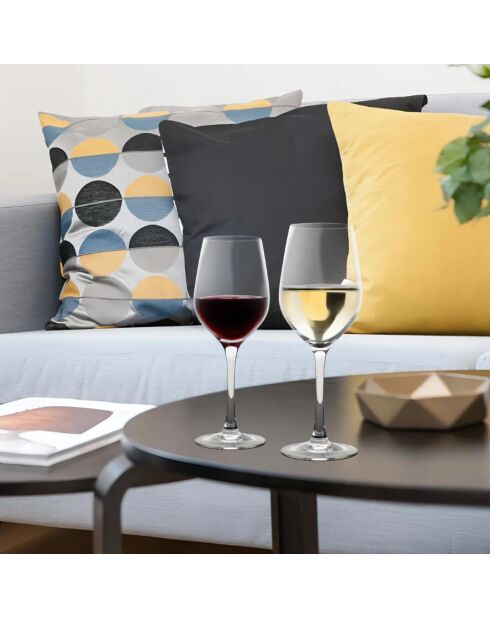 Lot de 12 verres à pied Sens argentée - 35cl