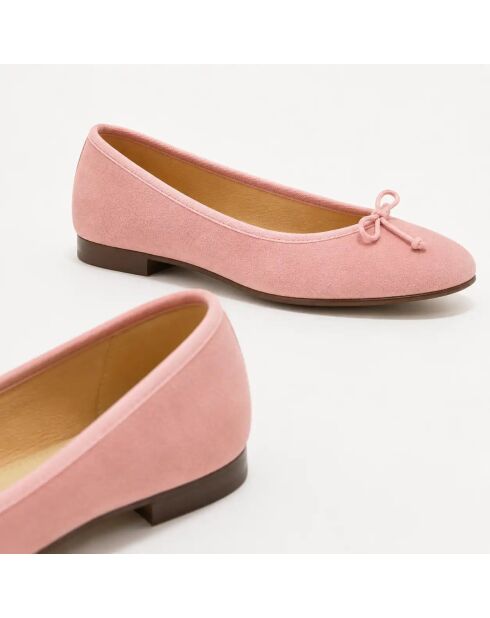 Jeanne pinke Ballerinas aus Samt