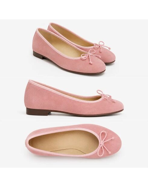 Jeanne pinke Ballerinas aus Samt