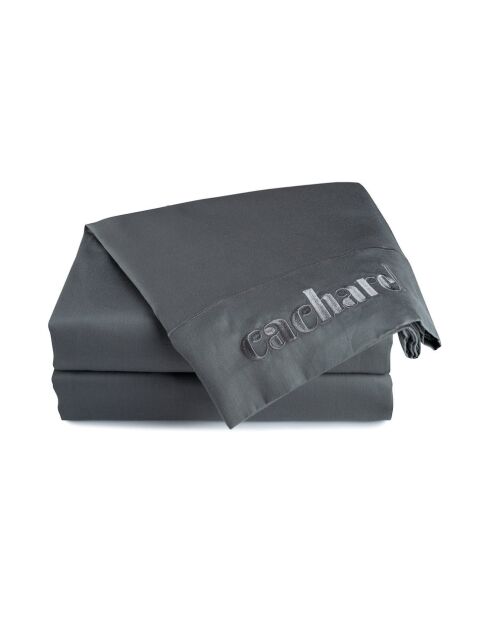 Drap plat satin de coton - Uni 1 baratta Gris 02