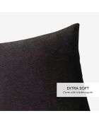 Housse de coussin Yara Gris foncé - 45 x 45 cm