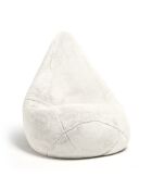 Housse de pouf imitation fourrure  Blanc - 130 x 80 cm
