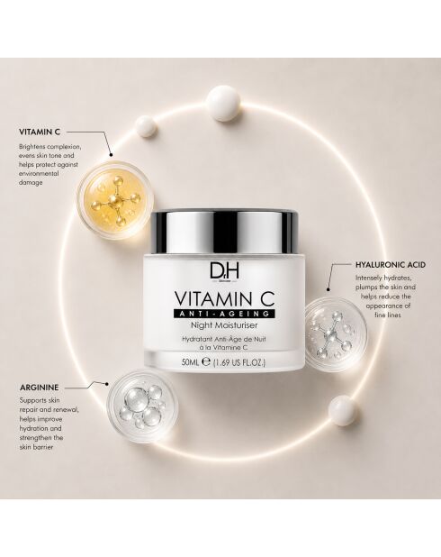 Crème de nuit anti-âge à la vitamine C - 50 ml