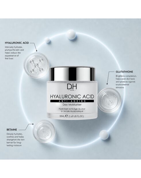 Crème de jour anti-âge à l'acide hyaluronique - 50 ml